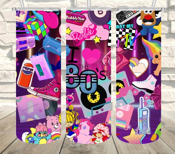 I Love the 80s Retro Vintage 80s Love 80's Fashion Sublimation Tumbler Wrap