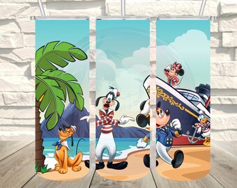 Characters Magic World Cruise Family Vacation Sublimation Tumbler Wrap