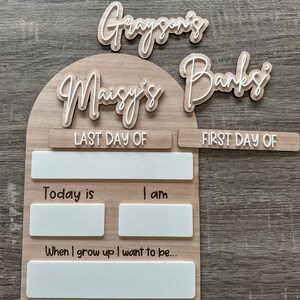 First Day of School board, first day, last day, school board, My first day of, My last day of, personalised school board