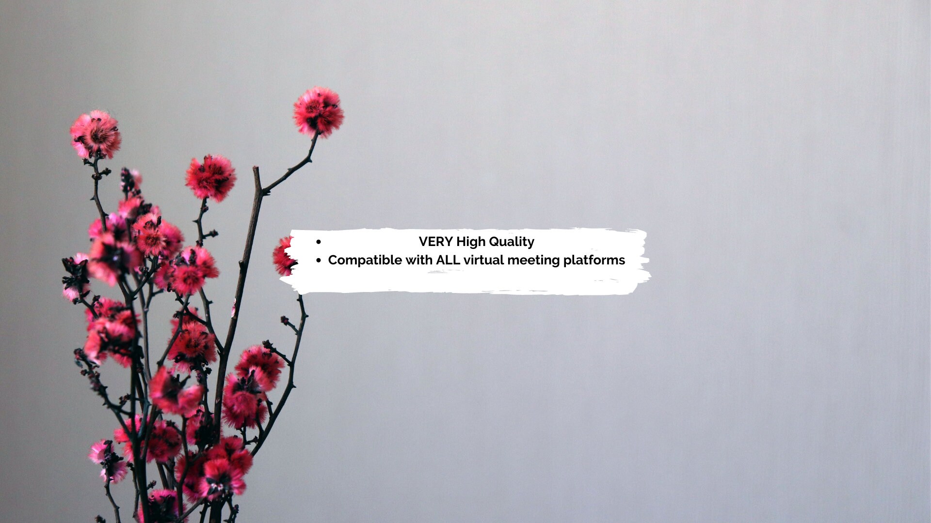 Zoom Flower, Flower Wall Zoom Background Office, Virtual Meetings