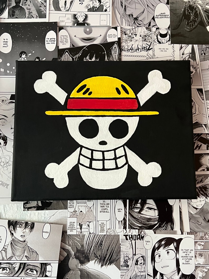One Piece Anime Painting Etsy