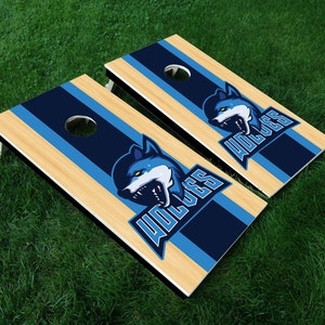 COLLEGE TEAM/MASCOT of your choice Cornhole Decal Cornhole Wrap-Set of 2 vinyl decals 24&quot; x 48&quot;-Does not include boards or bags, Decals Only