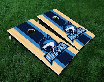 COLLEGE TEAM/MASCOT of your choice Cornhole Decal Cornhole Wrap-Set of 2 vinyl decals 24" x 48"-Does not include boards or bags, Decals Only