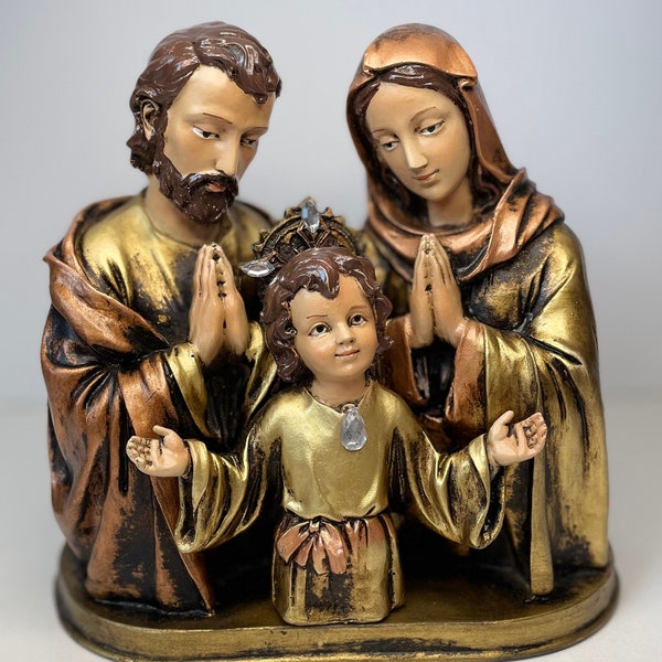 The Holy Family bust|Busto de La Sagrada Familia|Spiritual Statue|Religious Statuary|Imagen religiosa|Artesania|Handcraft|Catholic|Católico