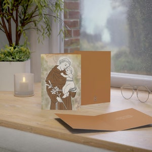 St. Anthony of Padua Greeting Cards | Tarjetas católicas San Antonio de Padua | Saint Patron| Catholic Gifts & Occasions | Christmas cards