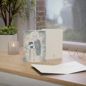 St. Maximilian Kolbe Greeting Cards | Tarjetas católicas San Maximiliano Kolbe |Saint Patron |Catholic Gifts & Occasions | Christmas cards