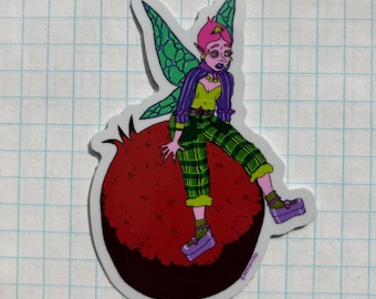 Adesivo della fata del melograno