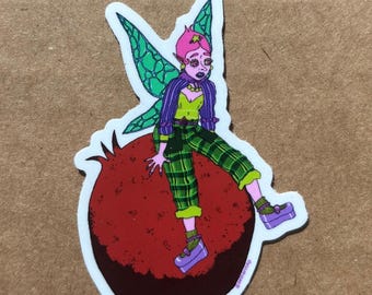 Adesivo della fata del melograno