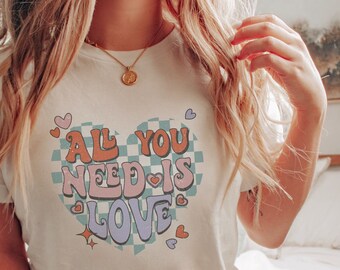 Valentine t-shirt, gift for her, gift for him, Valentine day gift, lover gift, all you need is love