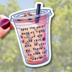 Keep the Pace! | Boba Tea | Die Cut Water bottle Tumbler Stickers for JW's |  JW Gift | Pioneer Life