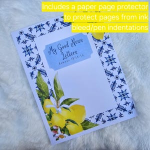 Letter Writing Notepad for Jehovah&#39;s Witnesses- 35 sheet notepad of letter writing paper  | 7 different designs | Page protector included