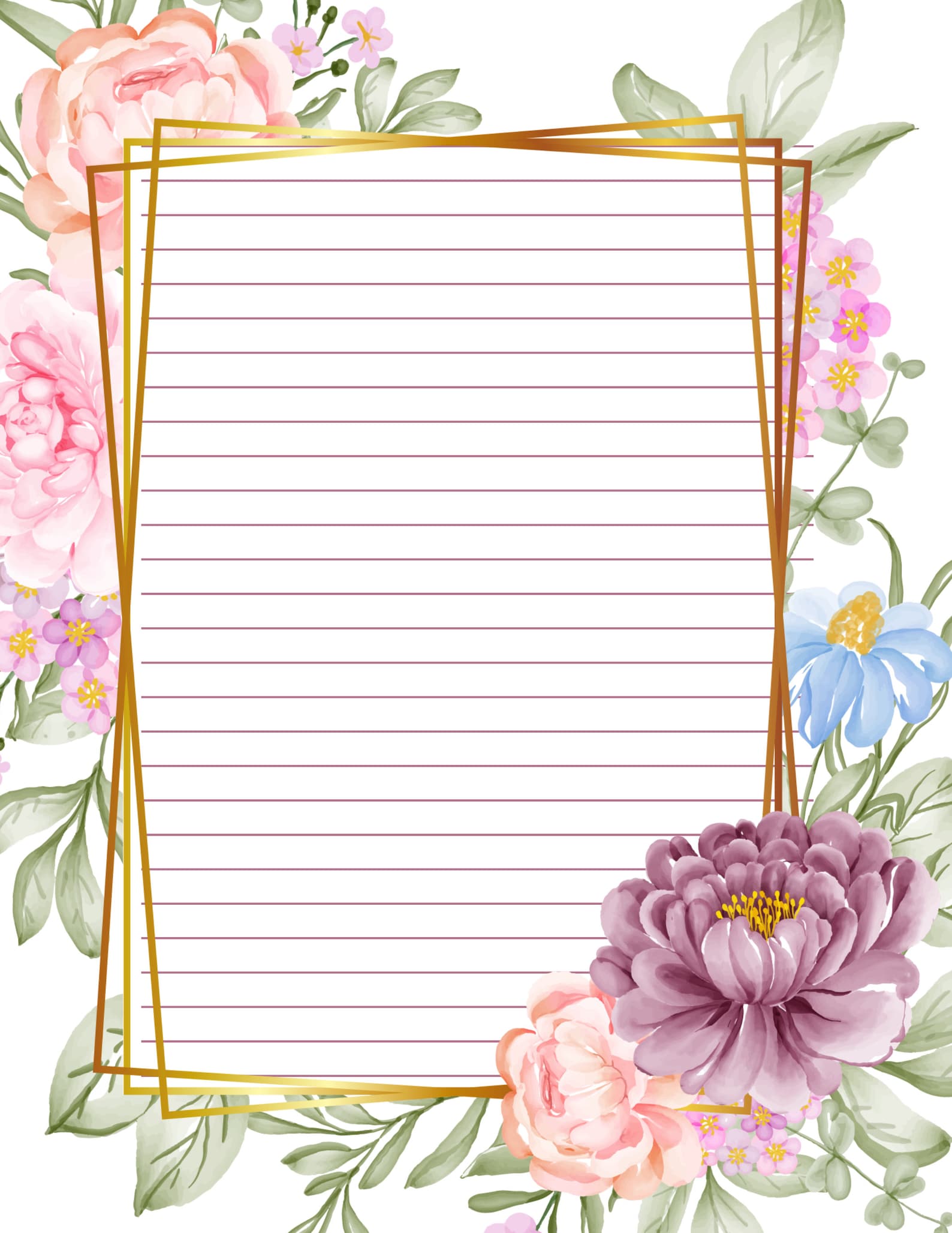 JW Letter Writing Paper Instant Digital Download Service Paper for ...