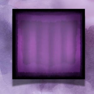 以下が含まれることがあります： 黒い枠で囲まれた紫色の正方形。正方形は3つの縦のセクションに分かれており、それぞれわずかに異なる紫色の色合いをしています。