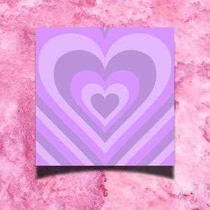 Purple Echo of Hearts | Post it Notes | To-do List | Hearts | Pastel