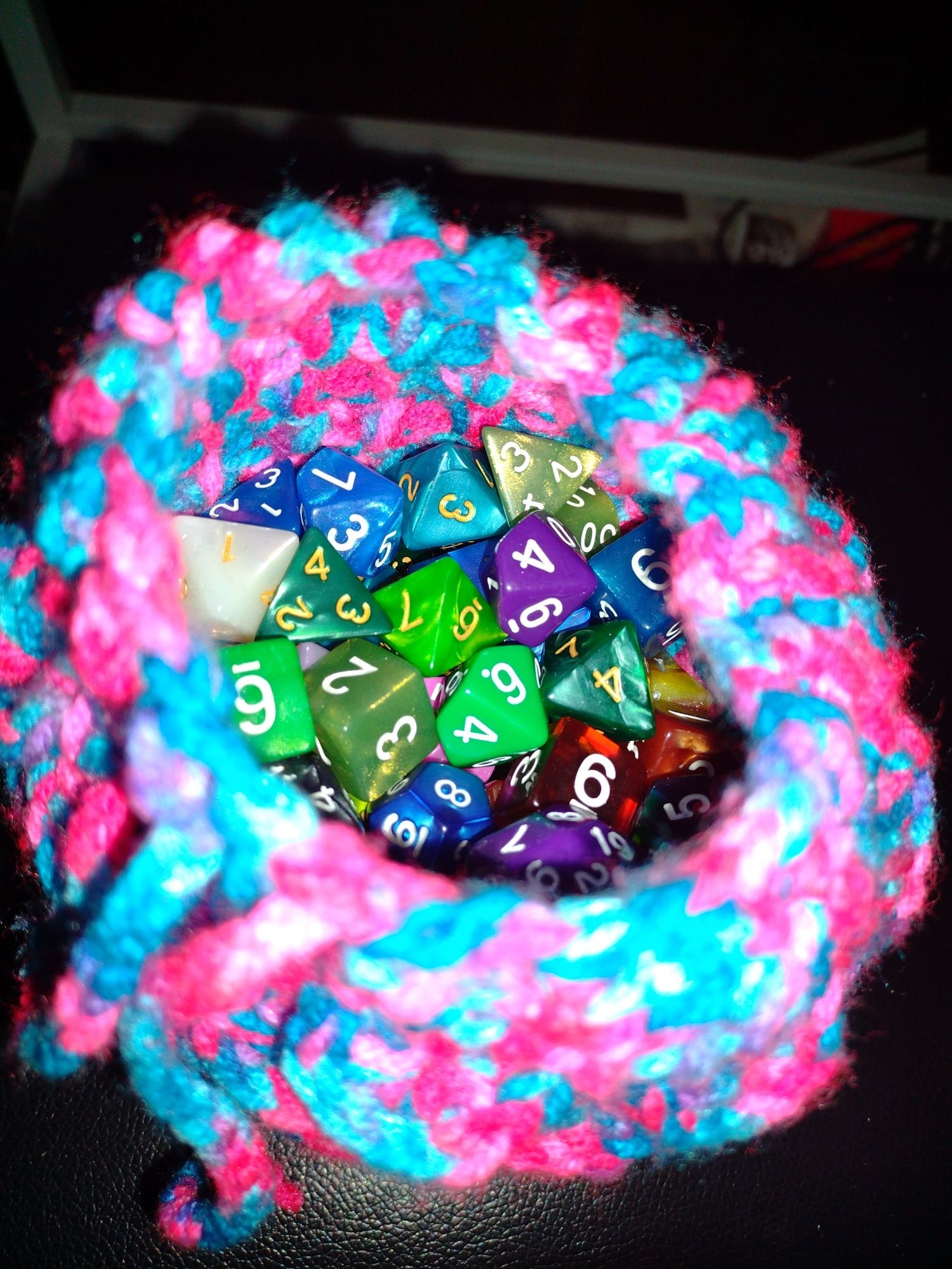 Pink and Blue Dragon Scale Dice Bag Etsy