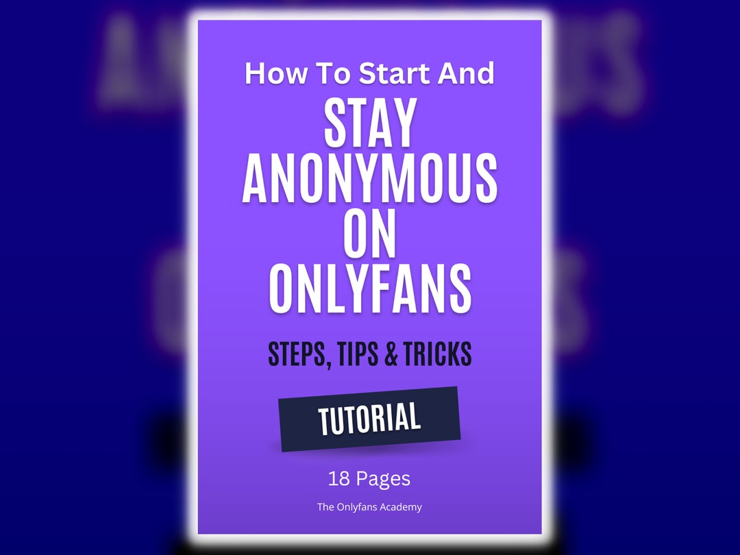 How to Start an Anonymous Onlyfans - (making Money With the Only Fans
