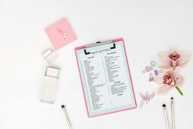 Hospital Bag Packing List PRINTABLE Maternity Bag Checklist Etsy