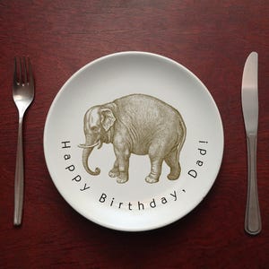 Personalized Plate For Him, Custom Plate For Men, Unique Dinner Plate with Text, Happy Birthday Gift For Dad, Mens Birthday Present