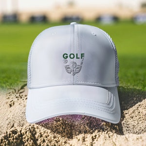 Embroidered Golf Cap: Trucker Style Hat, Gift for Golfers