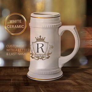 Personalized Vintage Beer Stein, Mug For Groomsmen, Wedding Gift for Groom, Fathers Day Beer Stein, Beer Lover Mug, Bachelor Party Gift