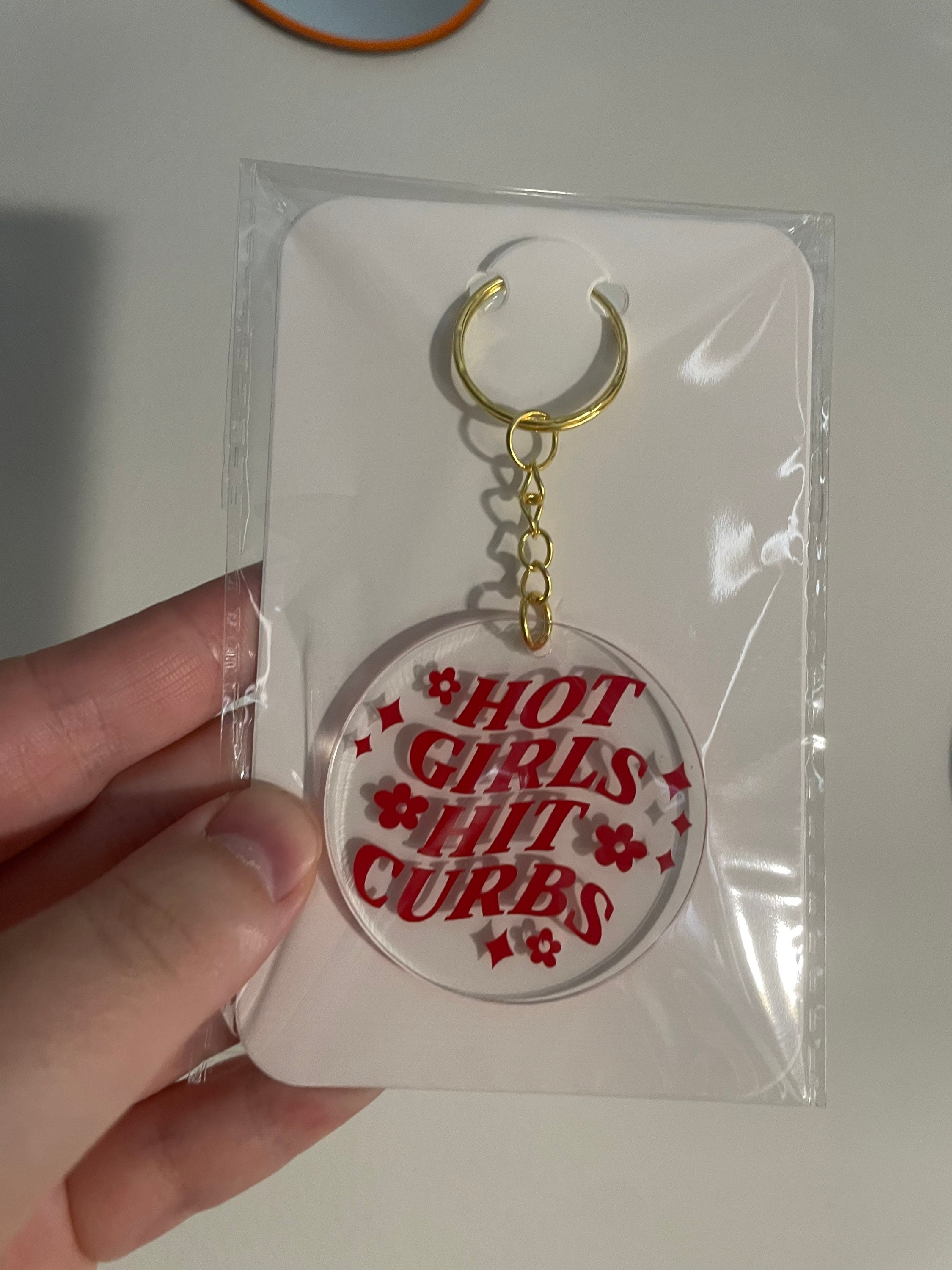 Hot Girls Hit Curbs Keychain - México