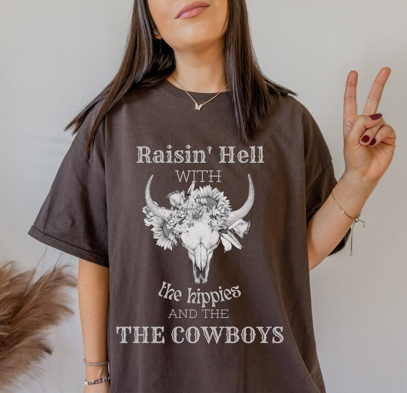 Raisin Hell With the Hippies and the Cowboys Shirt Cody Jinks - Etsy