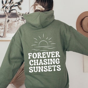 Chasing Sunsets Hoodie, Sunset Hoodie,  Trendy Oversized Aesthetic Sweater, Beach Hoodie, Vsco Hoodie,  y2k, Positivity Crewneck Sweatshirt