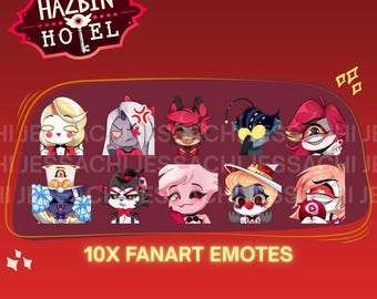 Hazbin Hotel Fanmade Emotes: Twitch, Discord, YouTube (Digital Download)