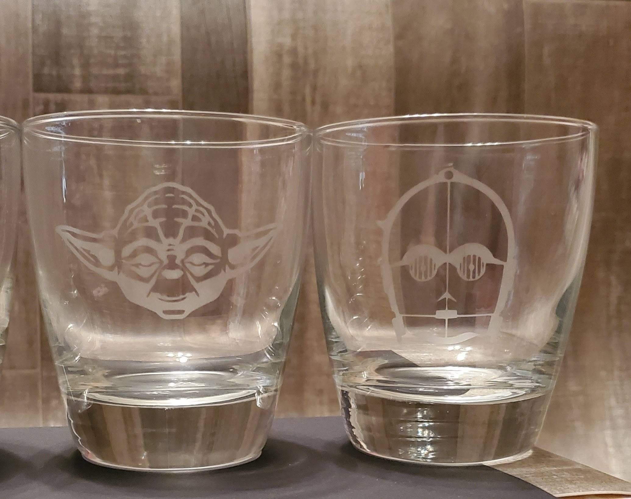 Star Wars Glass Jedi Etched Whiskey Glass Whiskey Glasses -  Israel