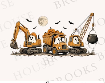 Criança de Halloween PNG, Boo Dozer PNG, Design de camiseta de outono para menino, Moletom de Halloween para menino, Fantasma infantil PNG, Tendências do momento