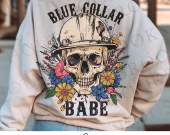 Blue Collar Babe PNG: Sublimation Design (Digital Download)