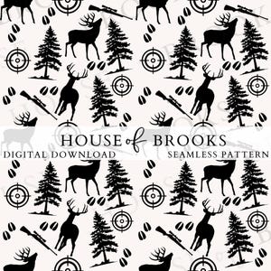Boy Hunting Seamless File, Deer Hunting Seamless Pattern PNG, Hunter Sublimation File