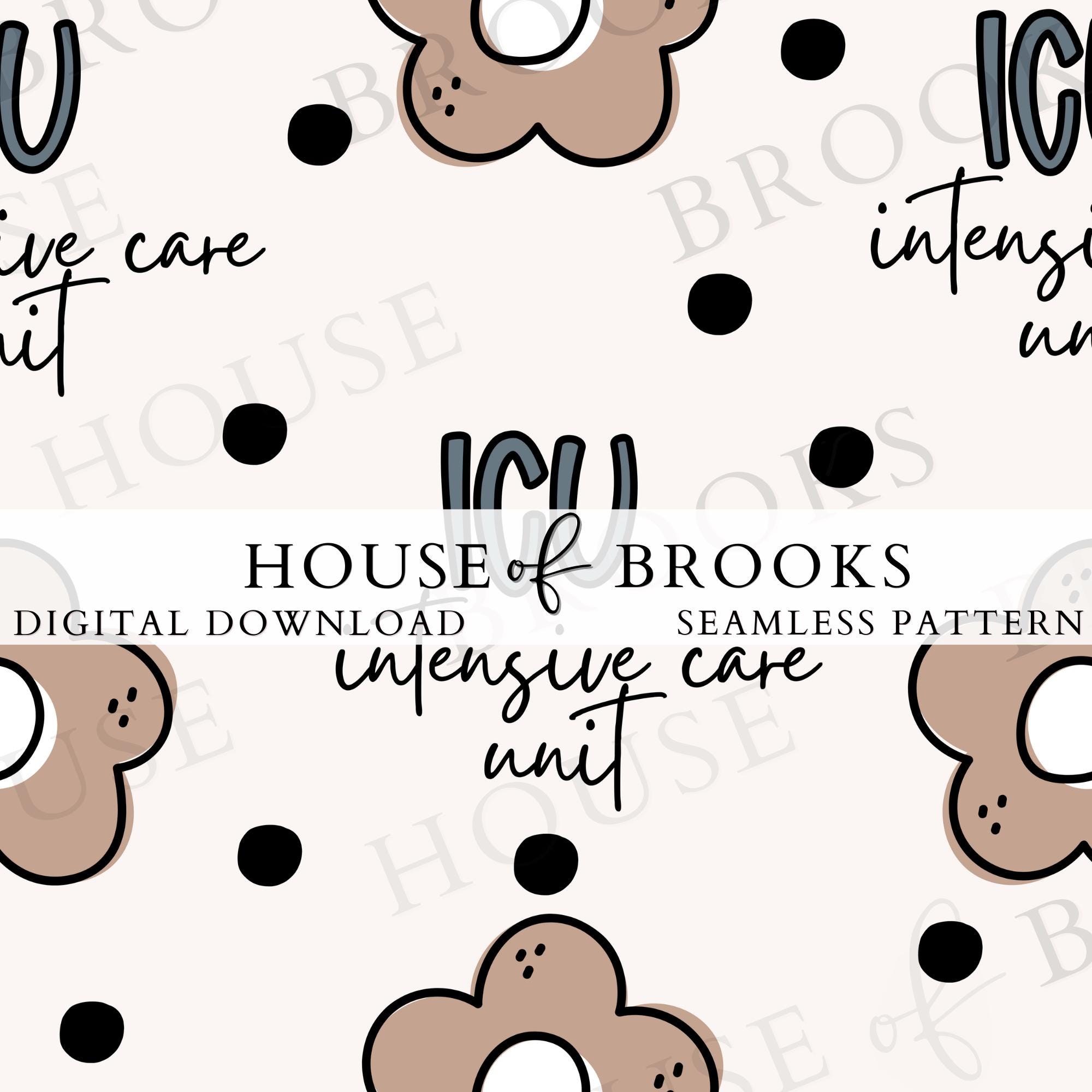 Icu Stapping Pattern ICU Nurse Seamless Pattern, Fabric Sublimation Design (digital Download ...