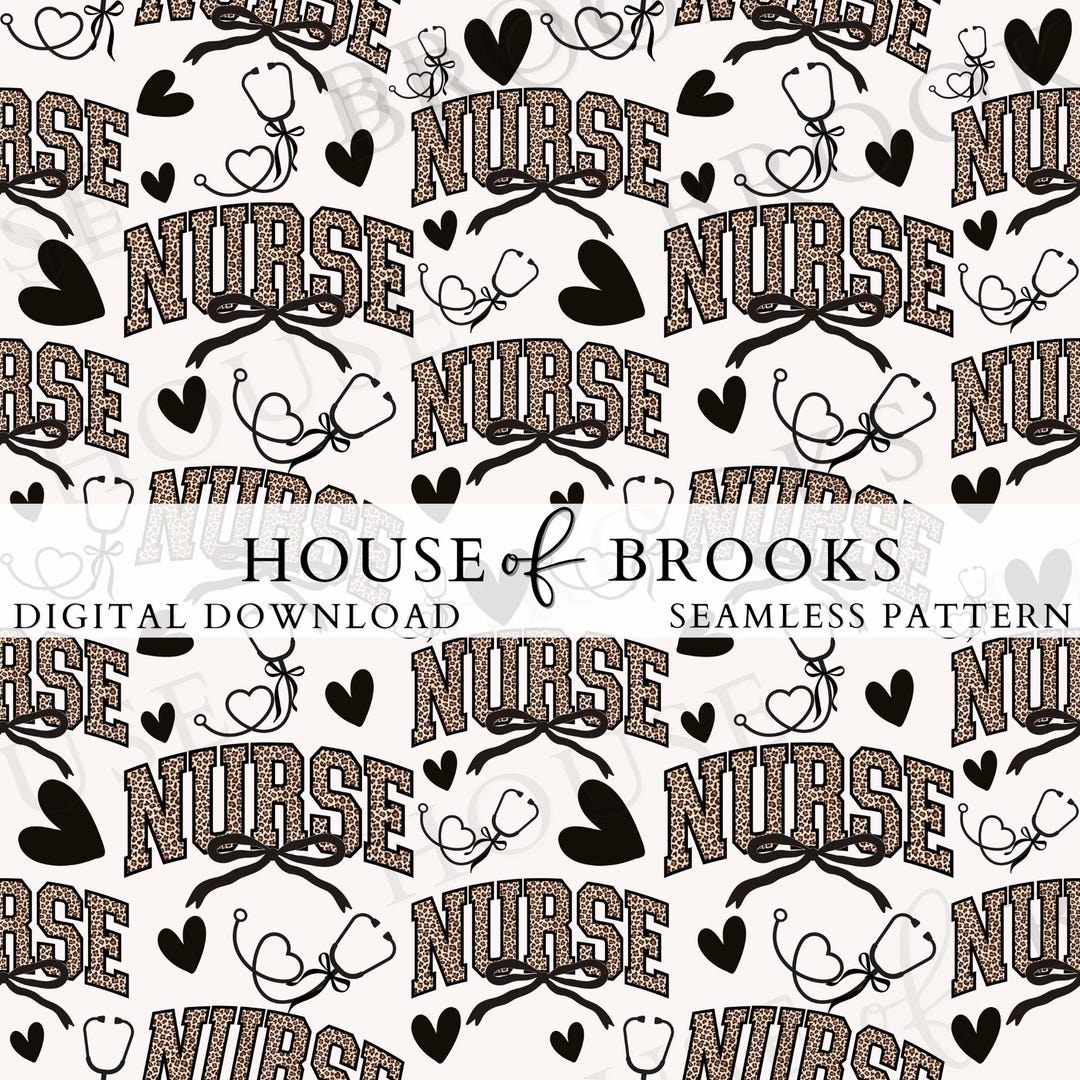 Nures Pattern Paper Nurse Digital Download, Nurse Seamless PNG, Coquette Seamless Pattern ...