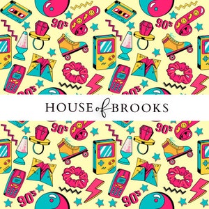 Retro 90s seamless pattern, 90s Sublimation Design, 90s vintage png