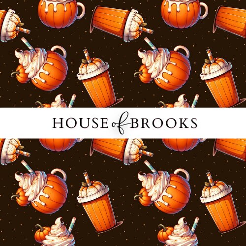 Fall Pattern Pumpkin Spice Seamless Pattern, Fall Coffee PNG - Etsy