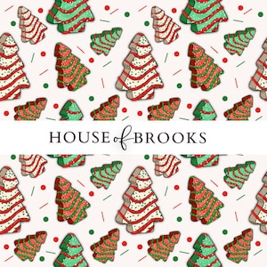 Weihnachtsbaum Kuchen Muster, Weihnachten Digital Papier