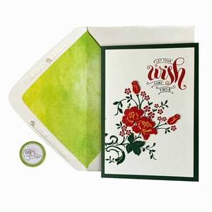 Carte de voeux faite main, un rêve devenu réalité, un rêve devenu réalité, bonne chance