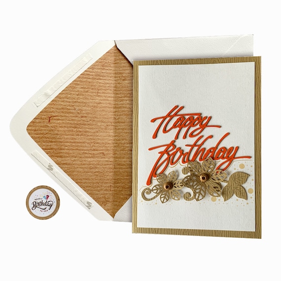 Elegant Handmade Birthday Card Birthday Greeting Card for Etsy
