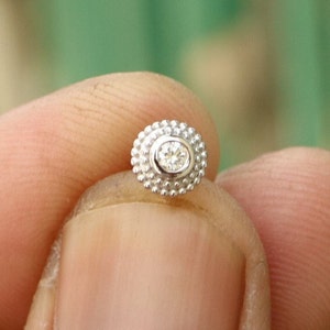 Natuurlijke diamant neus pin diamant labret stud diamant helix stud diamant kraakbeen stud neus pin schroef terug diamant neus pin neus piercing