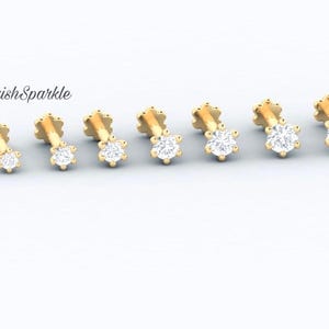 Natural diamond  Cartilage Helix Tragus Labret Piercing Lip Brow, Helix Brow Piercing Nose Pin Cartilage Piercing tragus stud, nose piercing