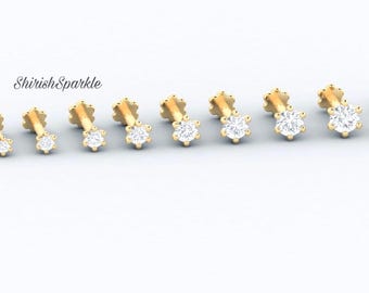 Natural diamond  Cartilage Helix Tragus Labret Piercing Lip Brow, Helix Brow Piercing Nose Pin Cartilage Piercing tragus stud, nose piercing