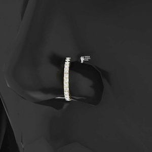 diamond nose ring / diamond nose ring helix hoop conch daith huggie piercing hoop diamond conch nose piercing hoop diamond cartilage hoop