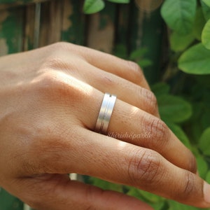 18k Solid gold band with Matt finish women wedding ring 18k white gold 18k gold engagement ring
