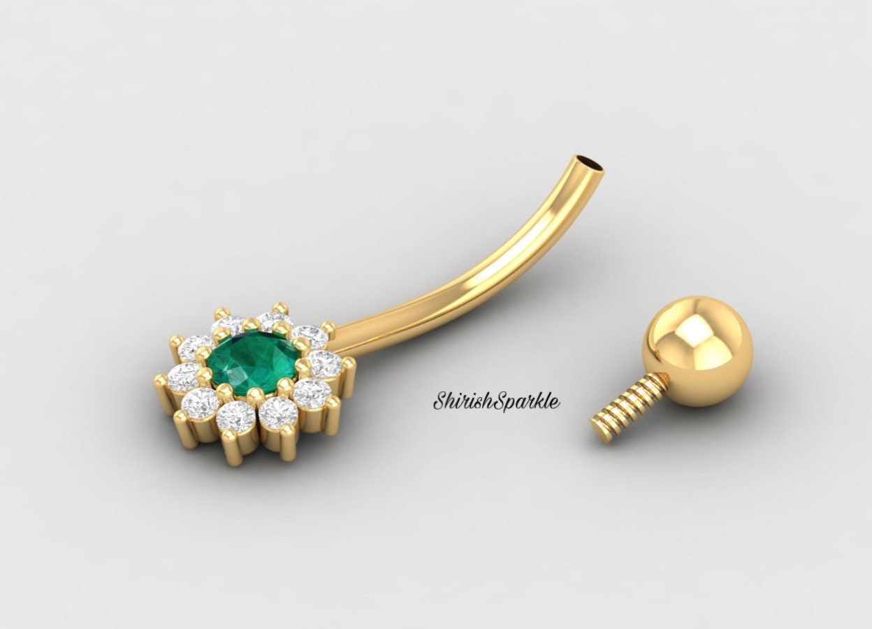 Real diamond belly bar outlet