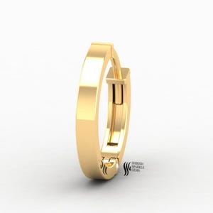 Anillo nasal de oro de 14k, perforación nasal, perforación de oreja de oro, aro clicker de oro, aro de oreja de oro macizo, pasador nasal de anillo daith de hélice de oro, oro liso