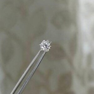 Solitaire diamant nässtift, Öronpiercing diamant helix labret tragus gängad flatback 16G bild 6