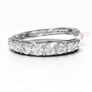 Natural diamond 18k solid white gold seamless nose ring ear conch cartilage daith hoop, genuine diamond ear piercing seamless hoop huggie