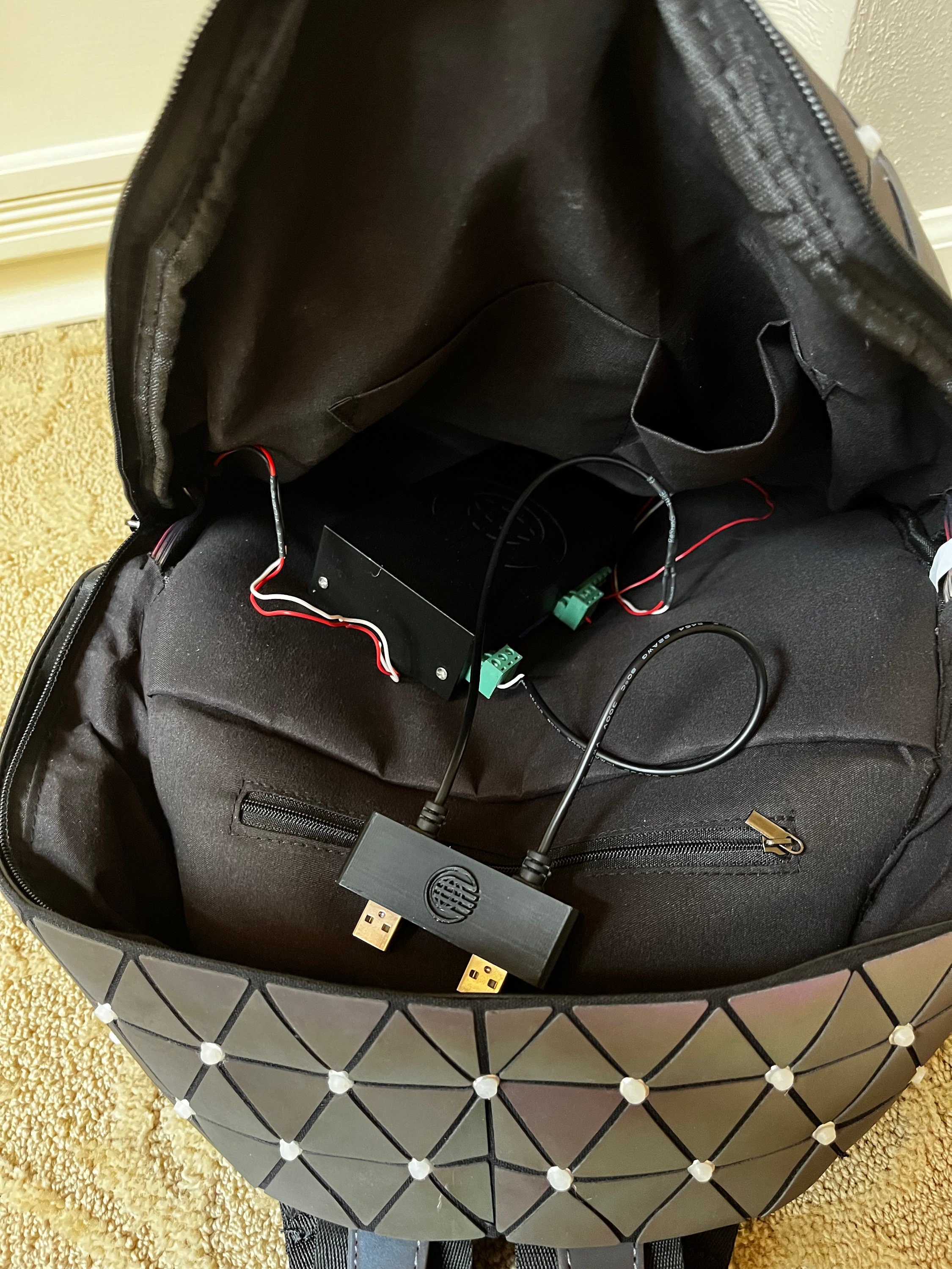 Epcot Light Show Backpack Spaceship Earth Bag Light up 