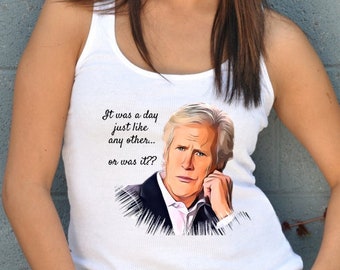 Keith Morrison It Was A Day Just Like Any Other Or Was It Women's Racerback Tank, Dateline Tank, True Crime Tanktop